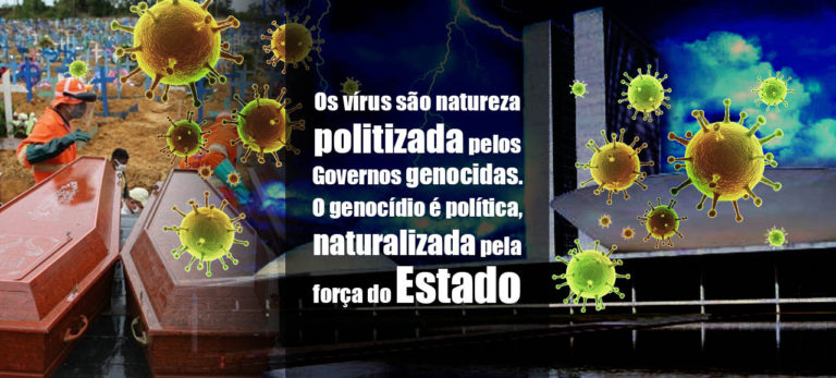 Leia mais sobre o artigo Os vírus são natureza politizada pelos Governos genocidas. O genocídio é política, naturalizada pela força do Estado