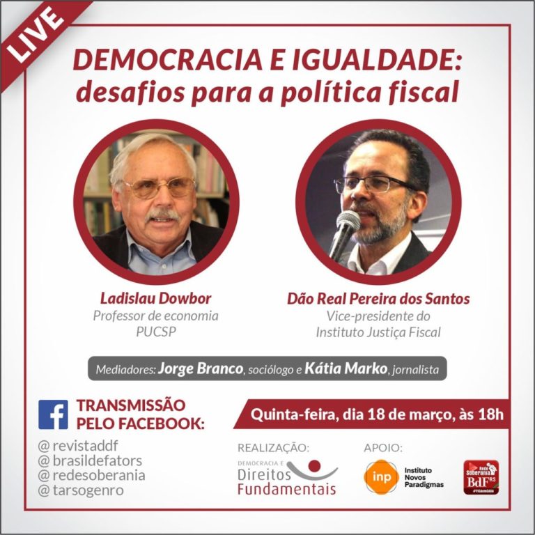 Leia mais sobre o artigo LIVE: Democracia e Igualdade: desafios para a política fiscal