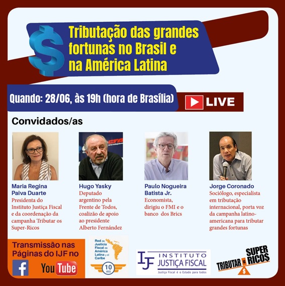 Leia mais sobre o artigo LIVE: Tributação das grandes fortunas no Brasil e na América Latina