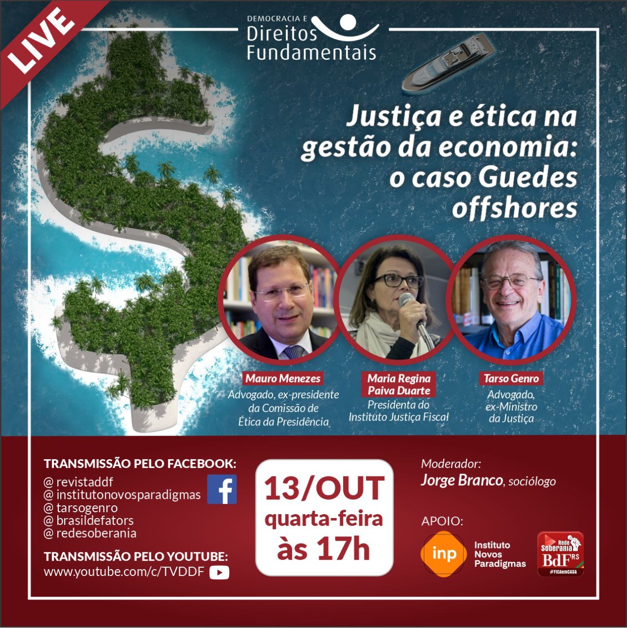 Leia mais sobre o artigo LIVE – Justiça e ética na gestão da economia: o caso Guedes offshores