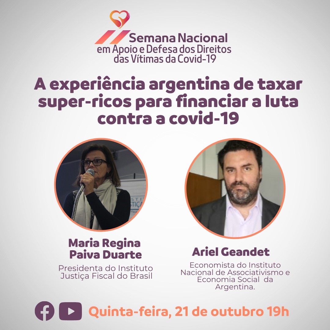 Leia mais sobre o artigo LIVE: A experiência argentina de taxar super-ricos para financiar a luta contra a covid-19