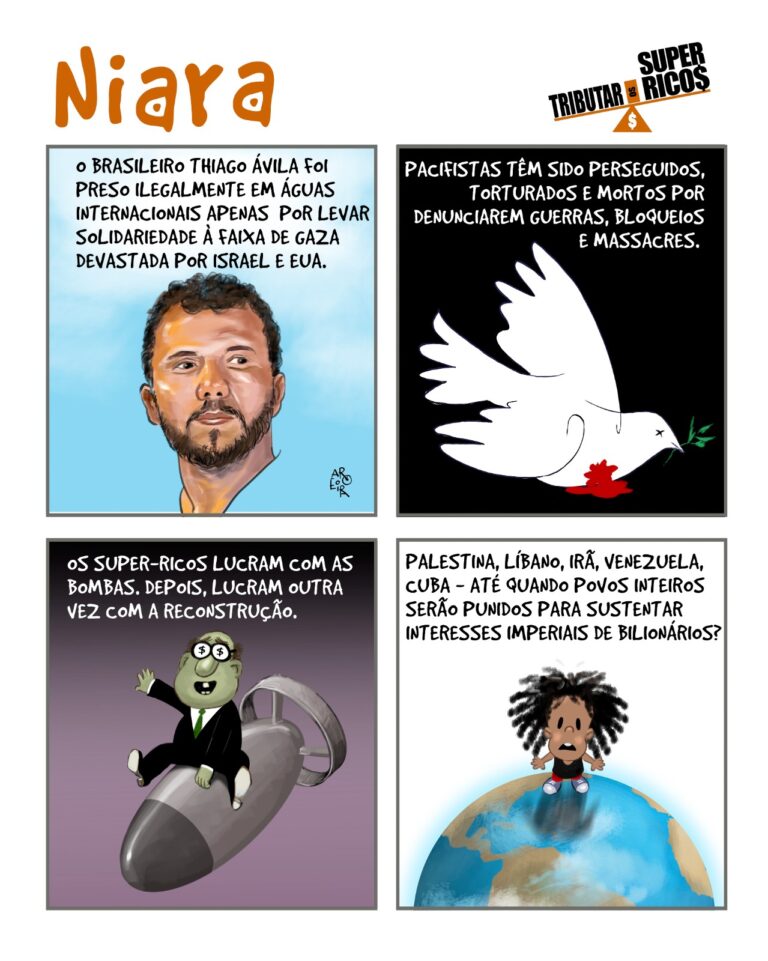 Leia mais sobre o artigo GAZA SANGRA, OS BILIONÁRIOS LUCRAM! LIBERTEM THIAGO ÁVILA E SAIF!