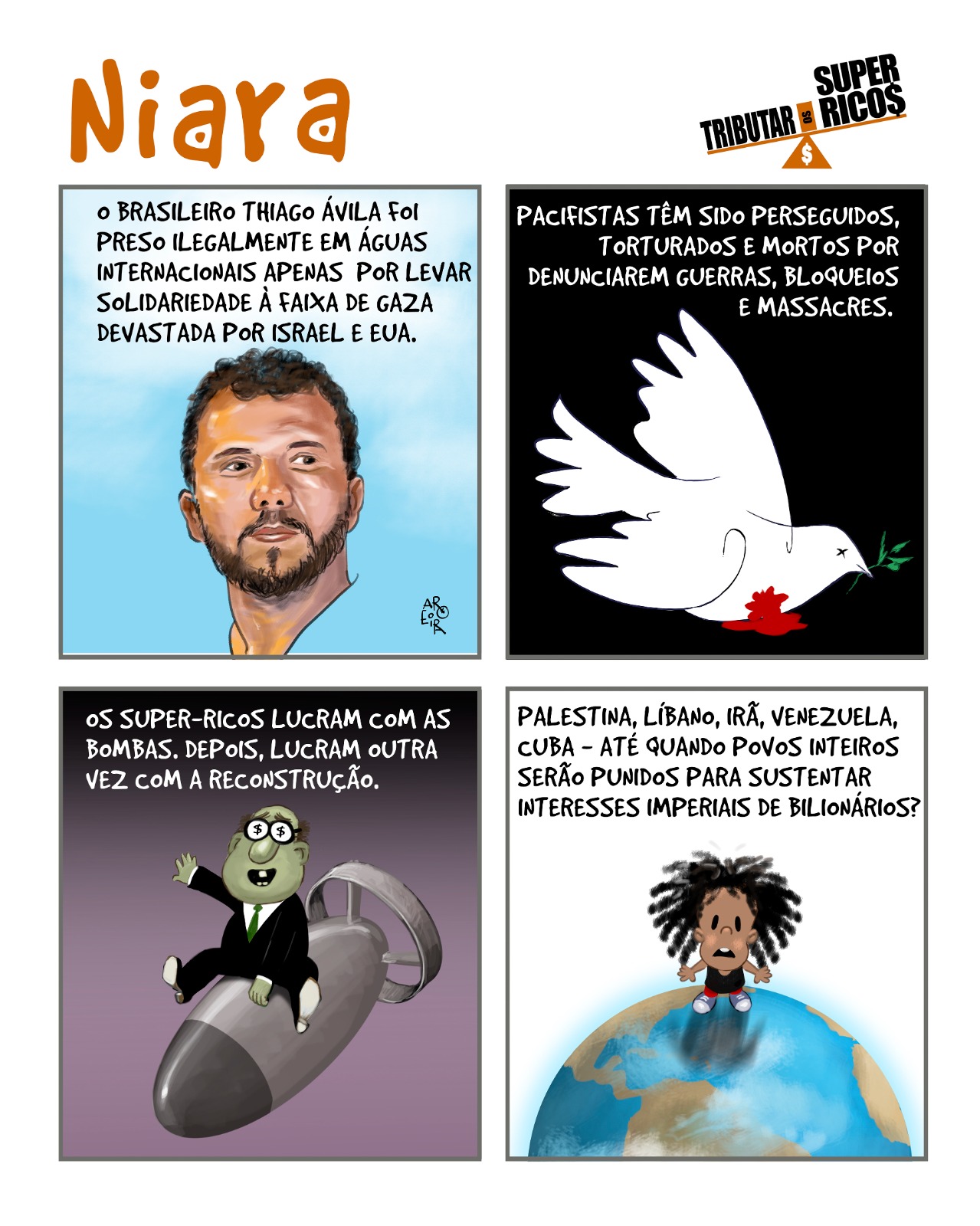 Leia mais sobre o artigo GAZA SANGRA, OS BILIONÁRIOS LUCRAM! LIBERTEM THIAGO ÁVILA E SAIF!